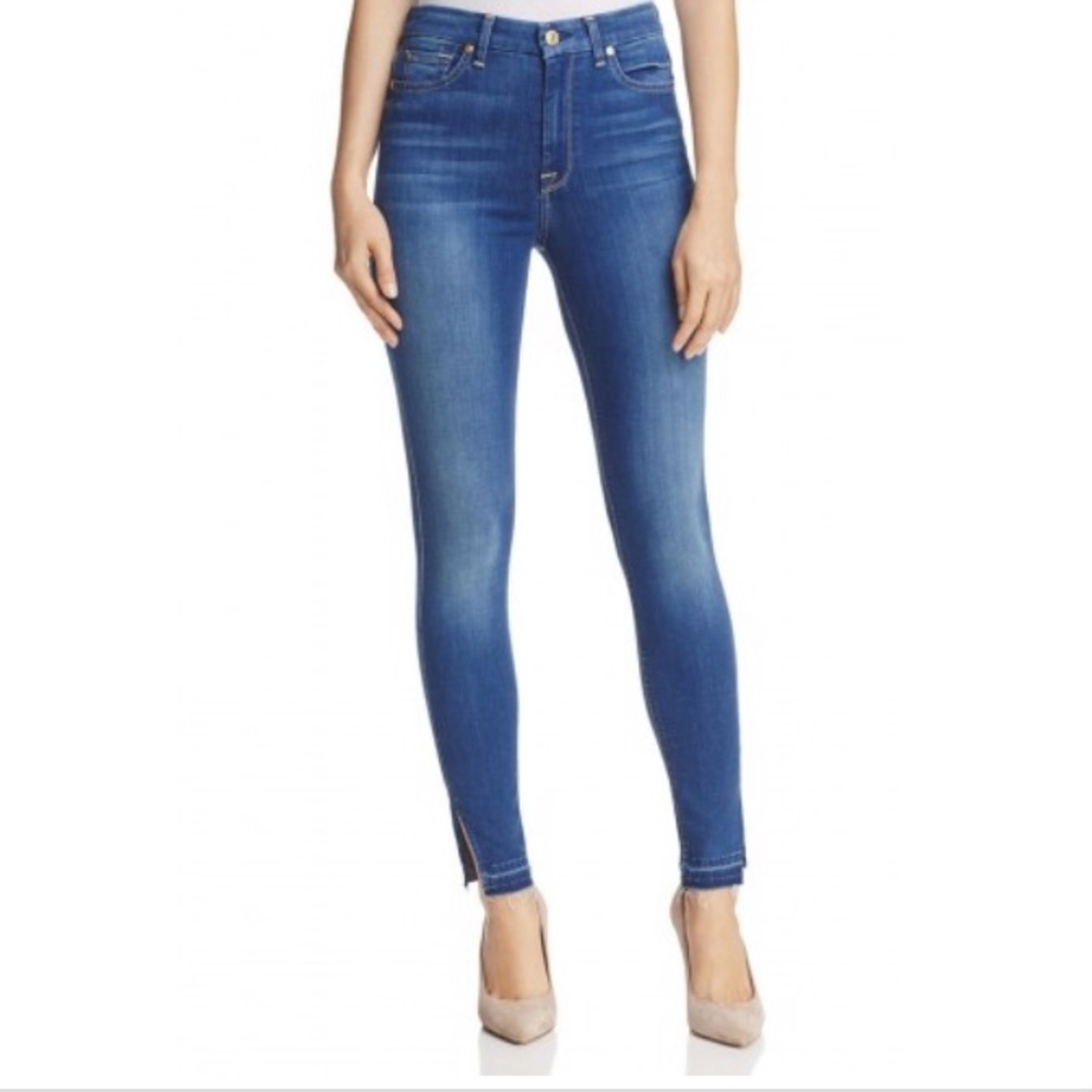 7 For All Mankind b(air) HW Ankle Skinny